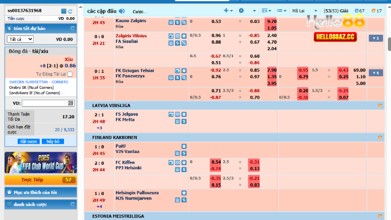 Kèo rung xuất hiện rất ngắn