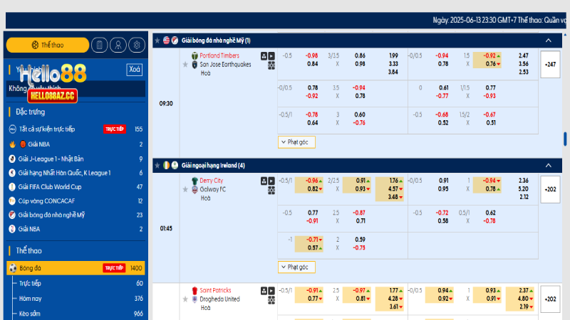 Xem các thống kê khi chơi kèo rung