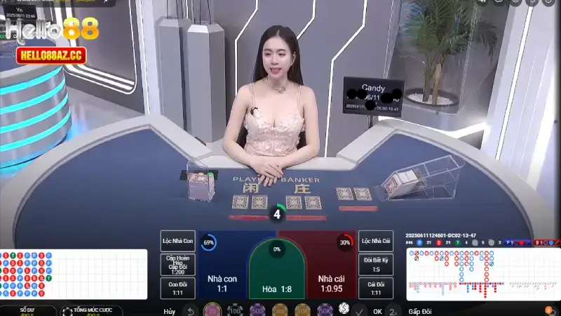 Baccarat online Hello88 hấp dẫn