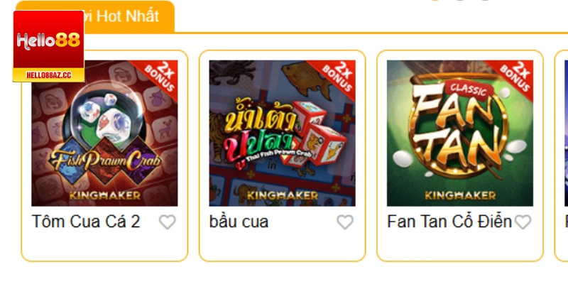 Cá cược bầu cua tại Hello88 với đa dạng phiên bản hoàn hảo
