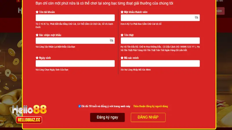Cách đăng ký Hello88 đơn giản