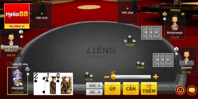 Chơi bài liêng cần đưa ra quyết định hành động đúng đắn