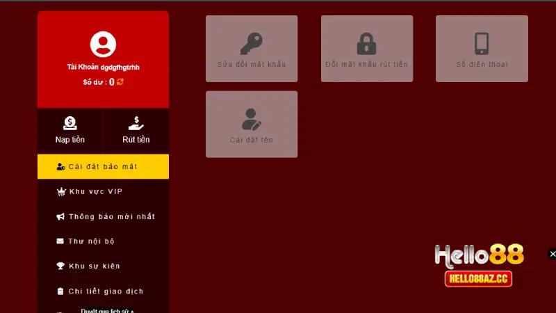 Đăng nhập Hello88 để quản lý tài khoản