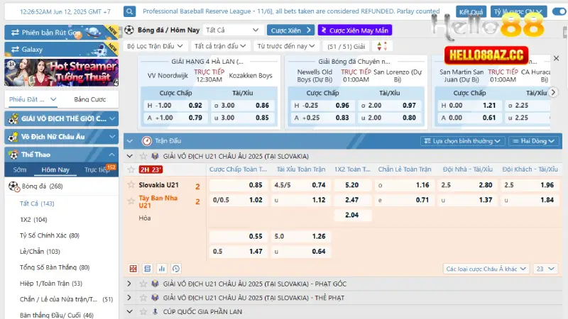 Kèo nhà cái miễn phí tại Hello88