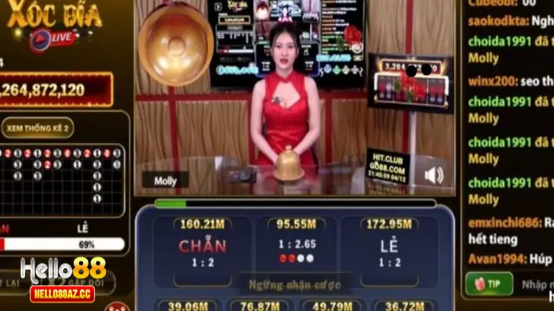 Xóc Đĩa trực tuyến Hello88 có dàn Dealer chuyên nghiệp